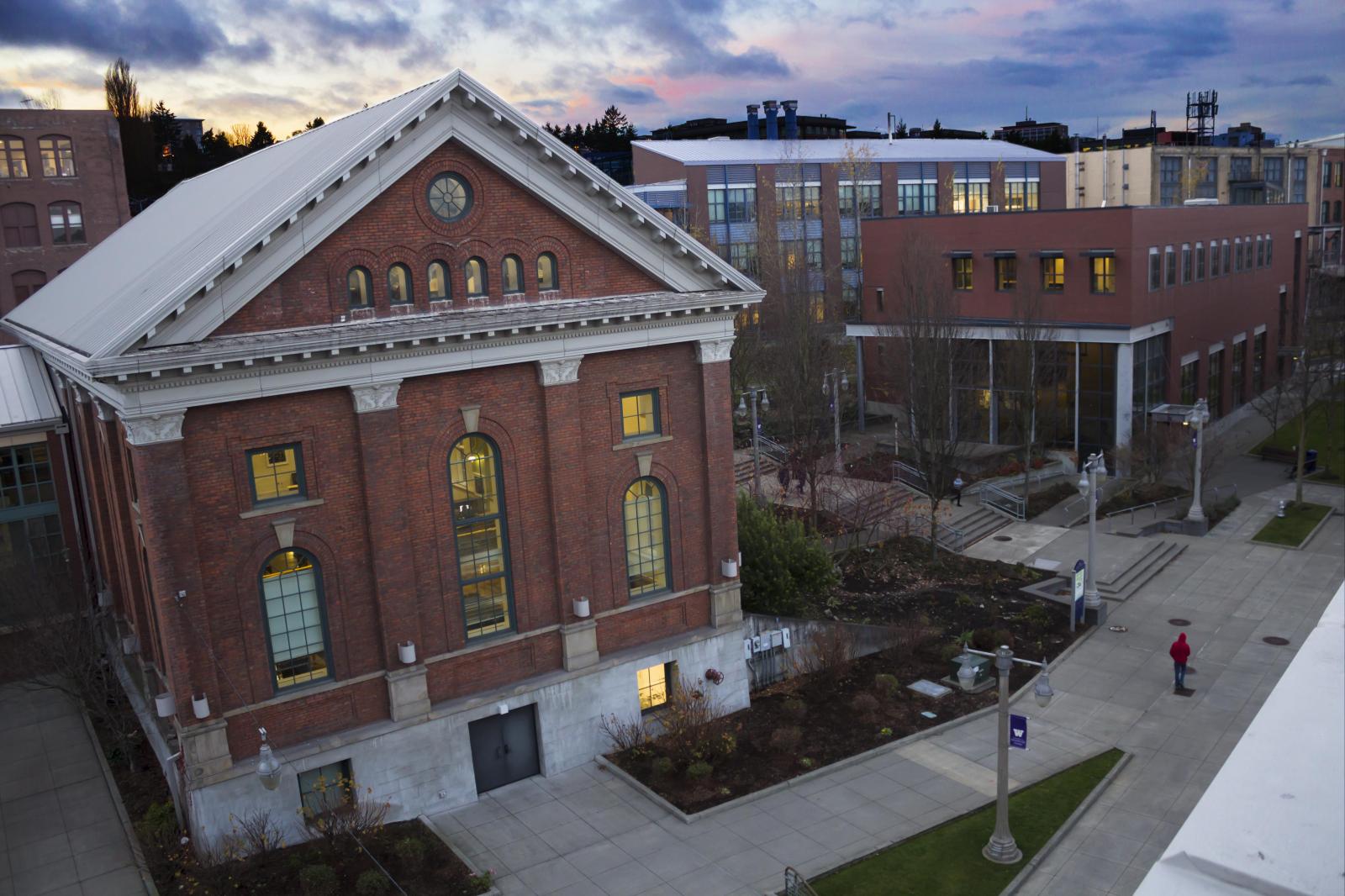 The Snoqualmie Building, built as a power substation, shown here as the UW Tacoma library reading room